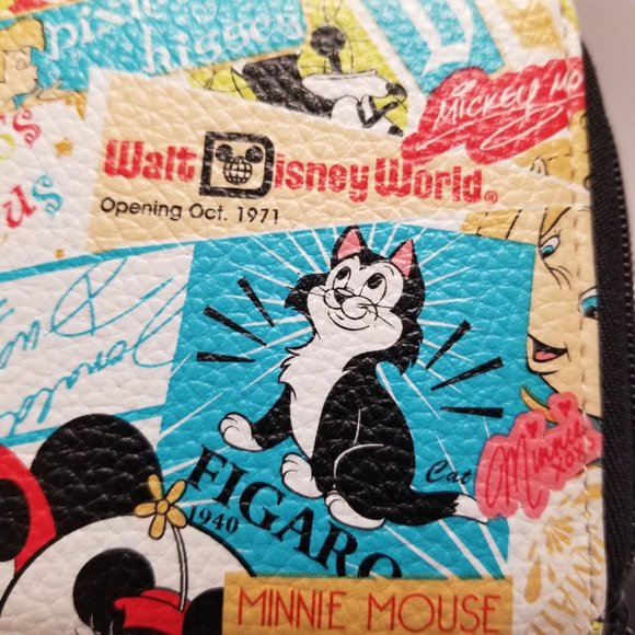 Mickey Mouse & Friends Wallet Colorful Disney Parks Classic Faux Leather Wallet - Picture 7 of 16